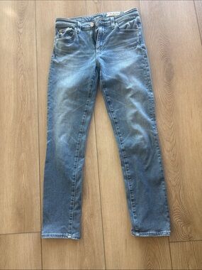 AG Adriano Goldschmied Light Blue Prima Crop Denim Jeans